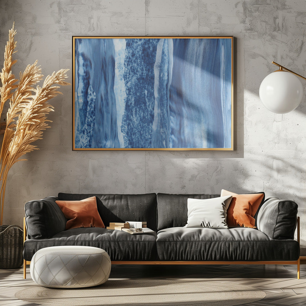 Blaue Kaskadenschleier | Poster