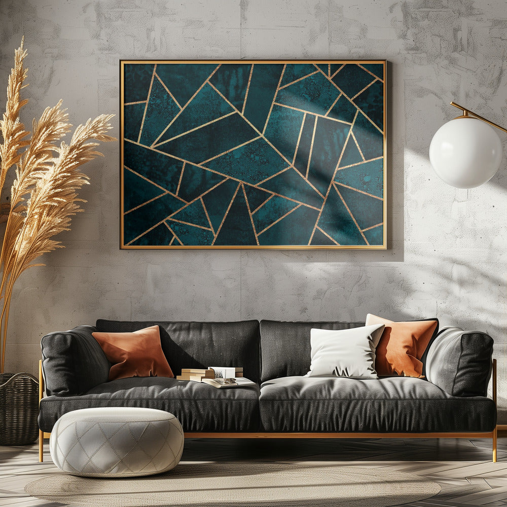 Deep Teal Stone | Poster