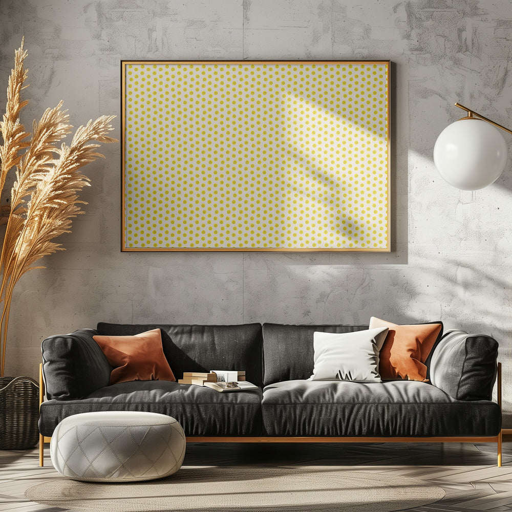 Gelbe Smileys (Musterdesign) | Leinwand