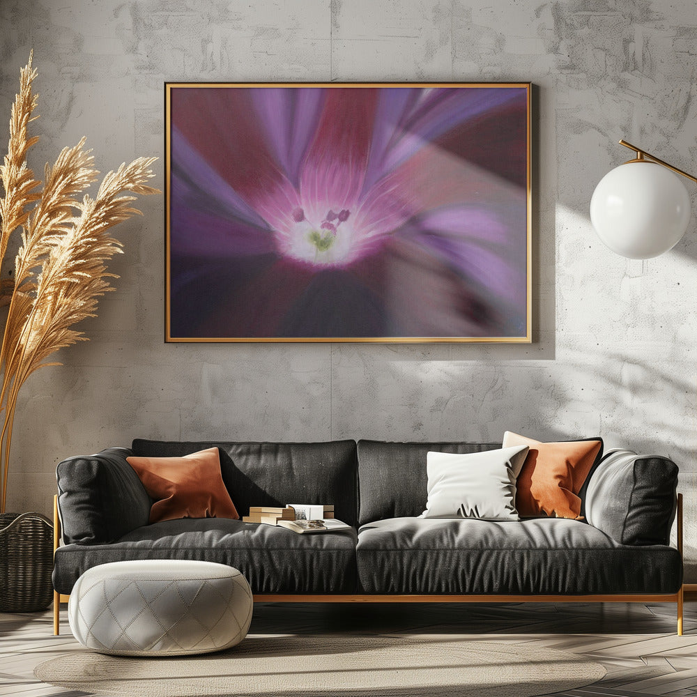 Lila Blumenöl auf Leinwand | Poster