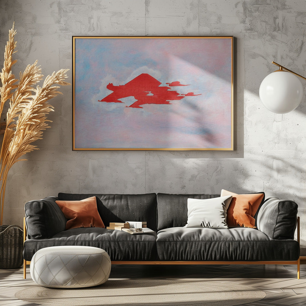 UAP Rot, bewölkter Himmel | Poster