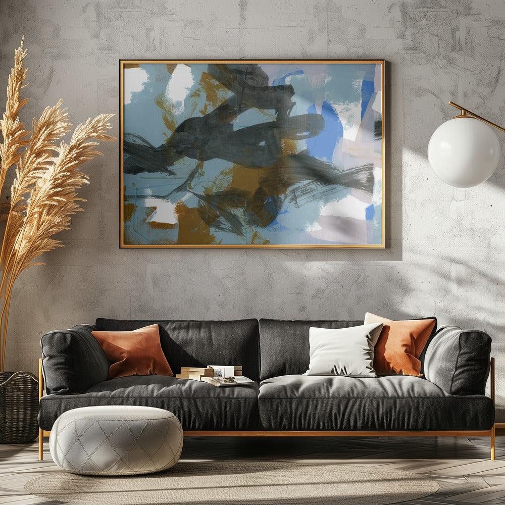 Abstrakter blauer Tanz Nr. 2 | Poster