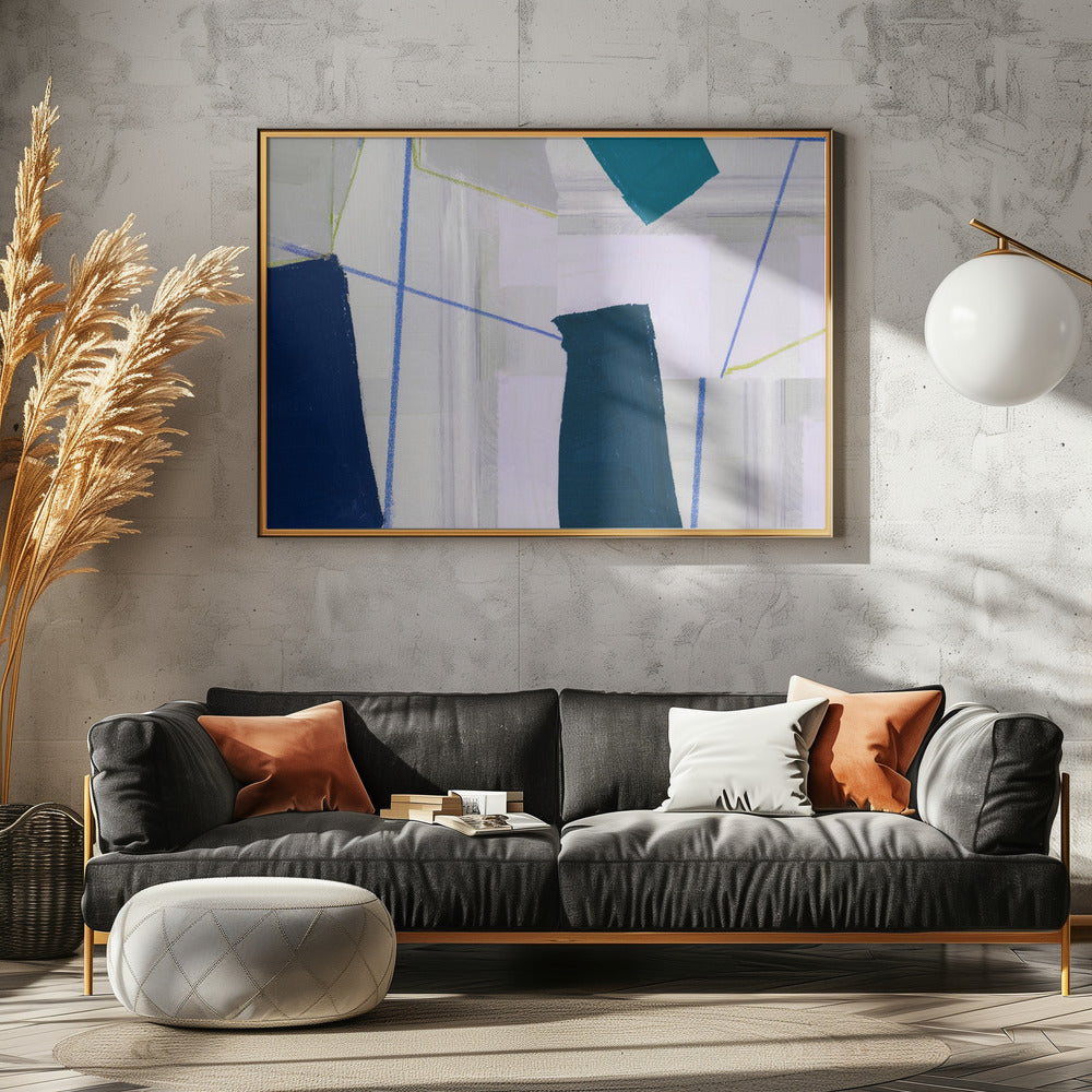 Abstrakte Komposition in Blau 2 | Poster