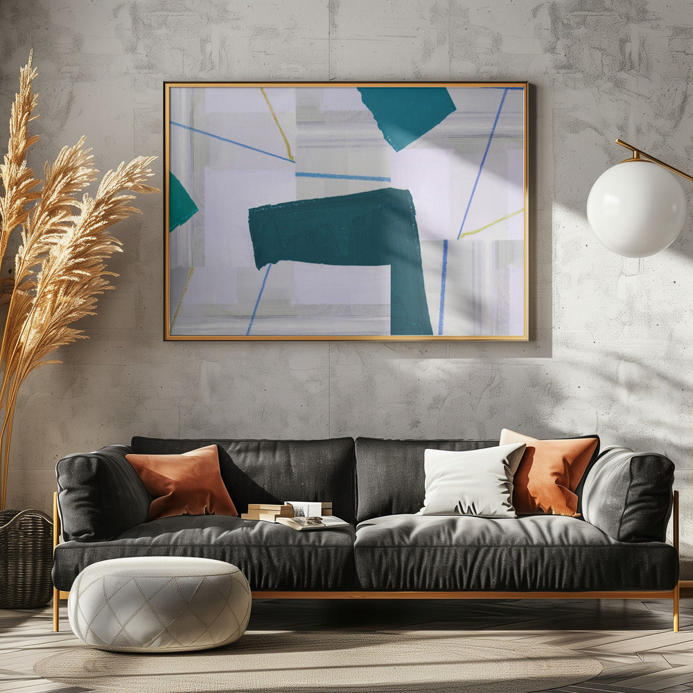 Abstrakte Komposition in Blau 3 | Poster