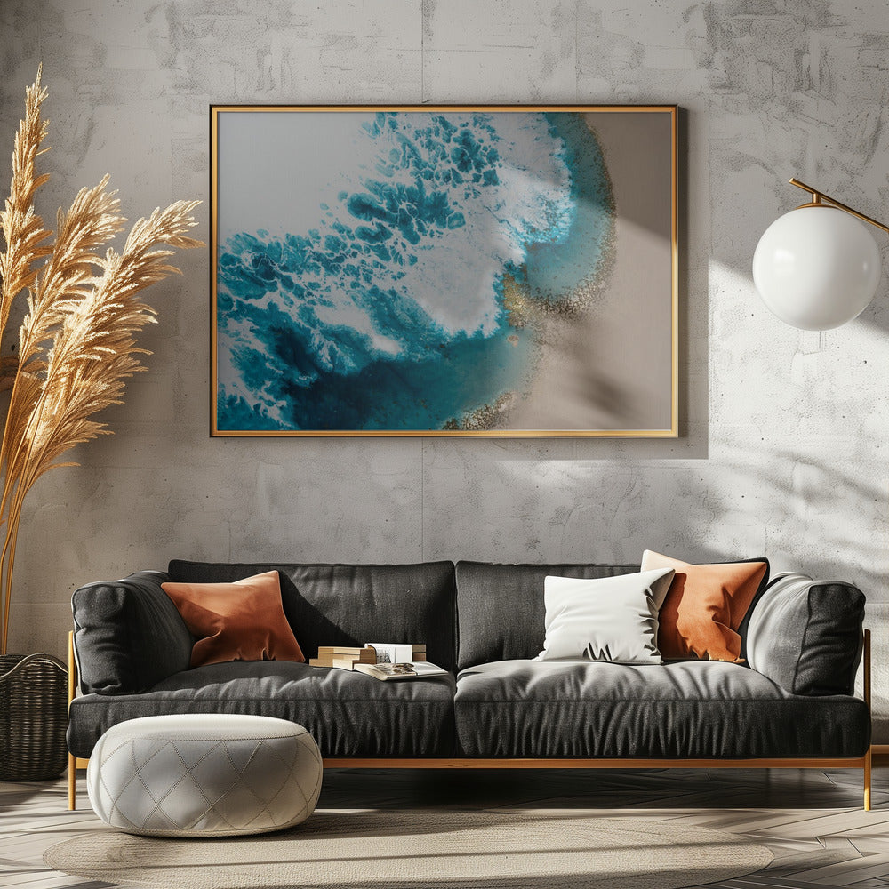 Aerial Beach - Sonnenuntergangsstrand | Leinwand