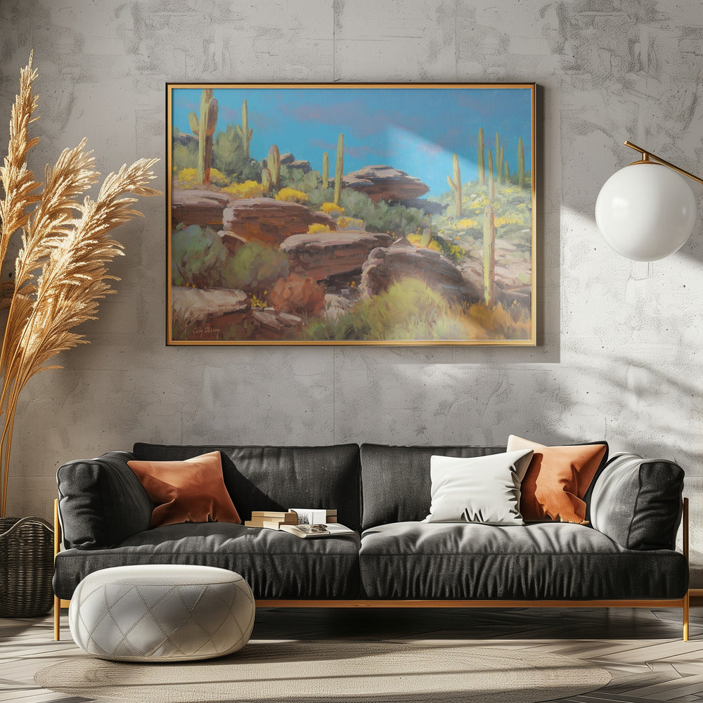 Desert Blooming Scene | Poster