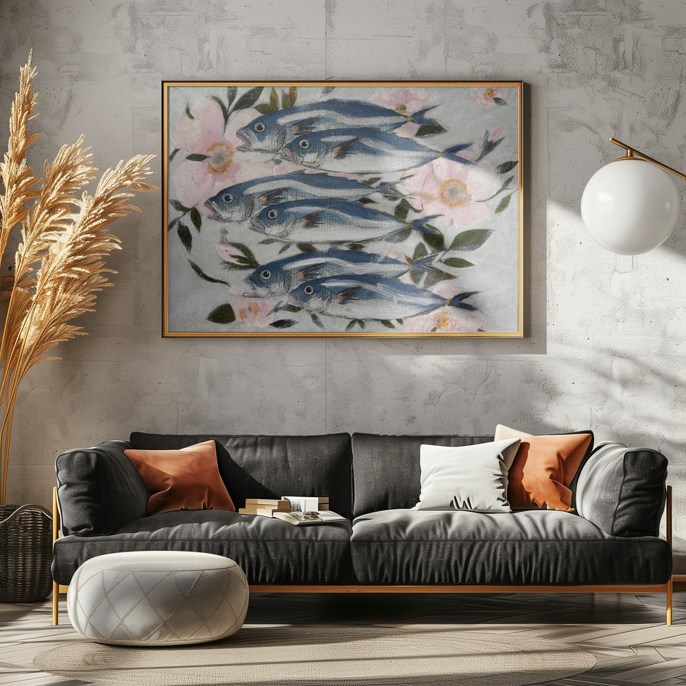 Sardinen in Pink | Leinwand