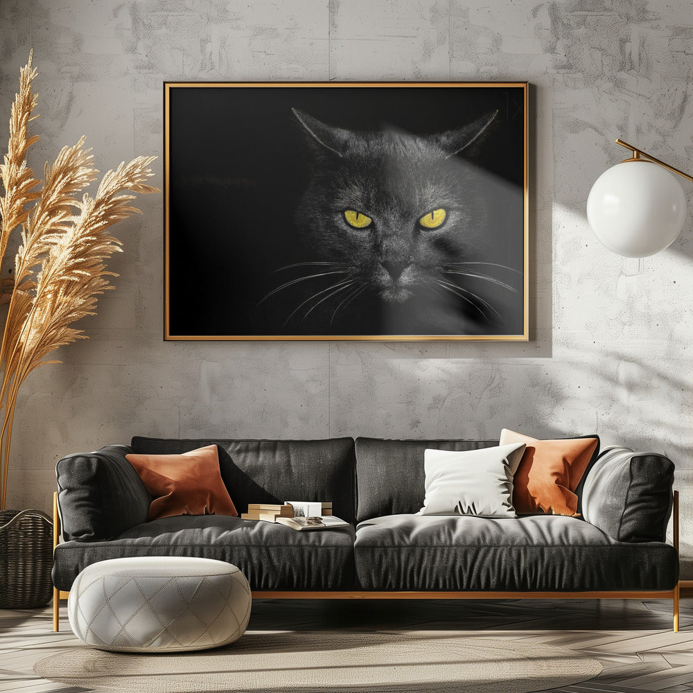 Schwarze Katze | Leinwand