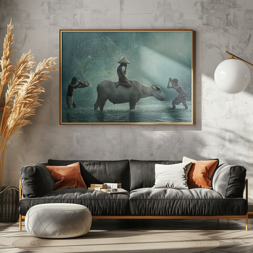 Wasserbüffel | Leinwand