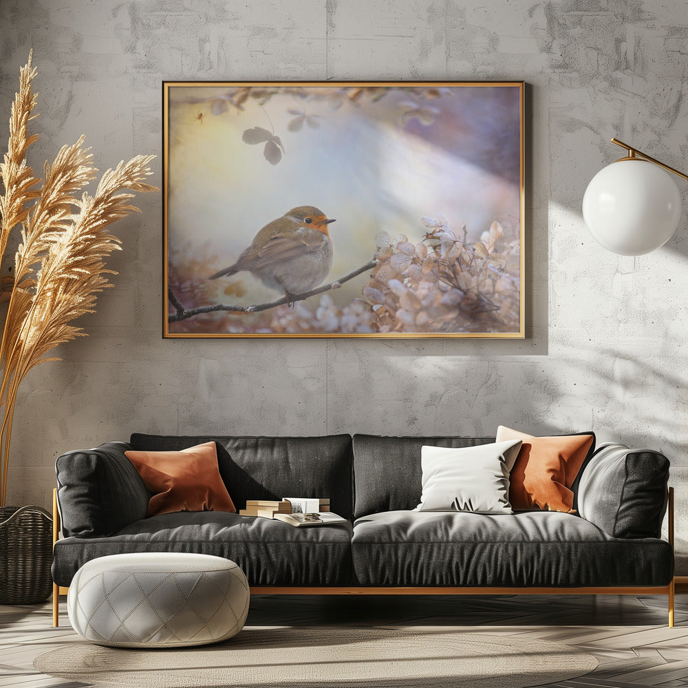Robin über Träume | Leinwand