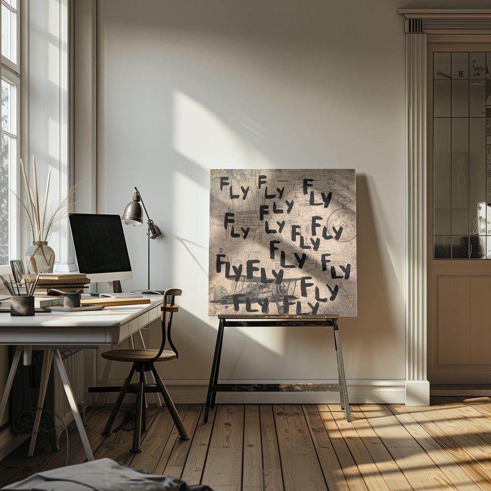 Letter Art [Fliege] | Leinwand