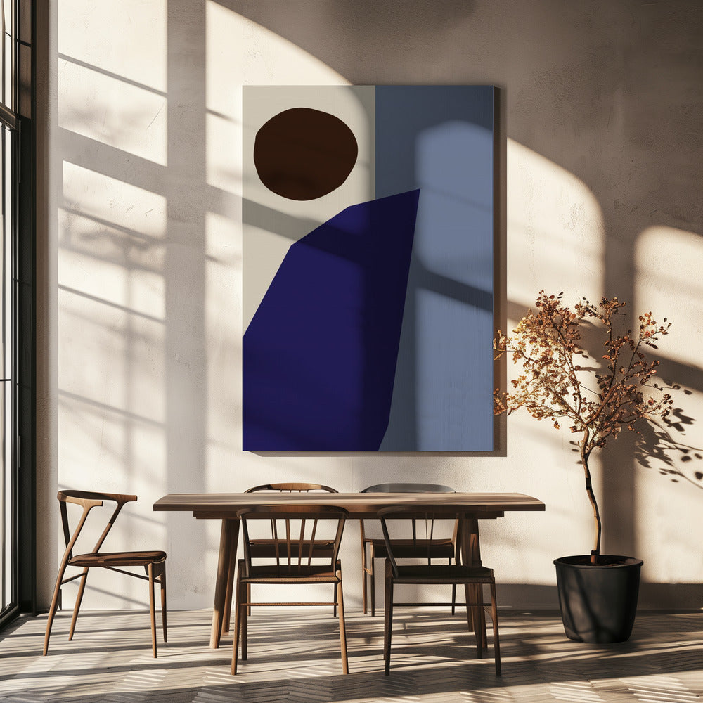 Farbblöcke 02 Blau | Leinwand