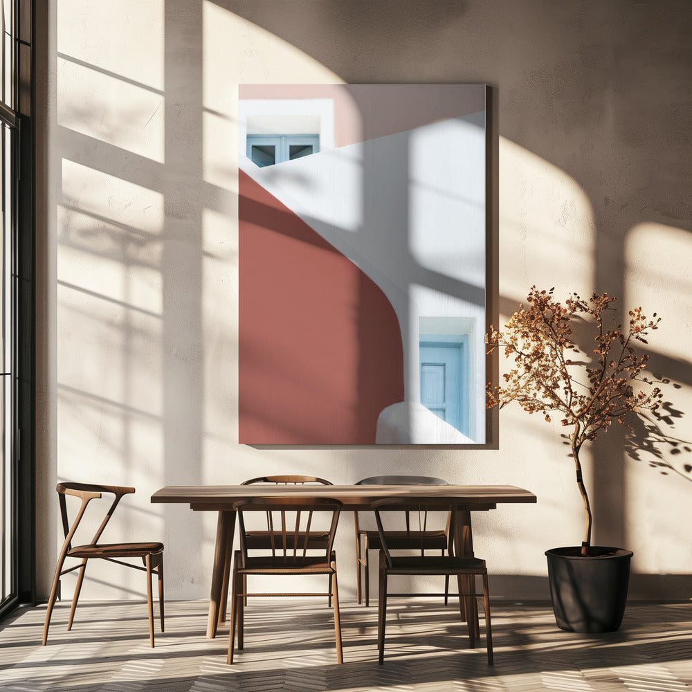 Pastellrosa und Blau | Leinwand