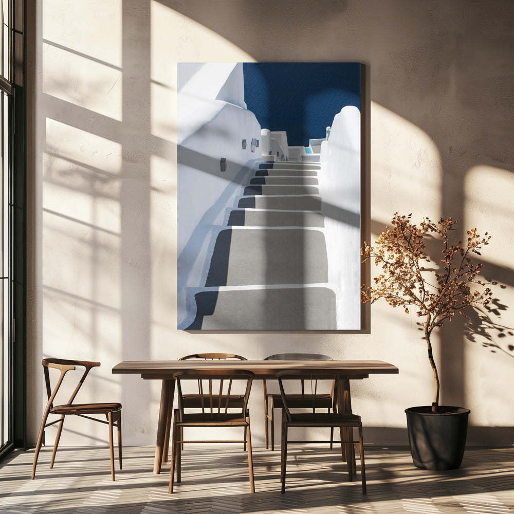 Schritte zum Pool und Meer | Leinwand