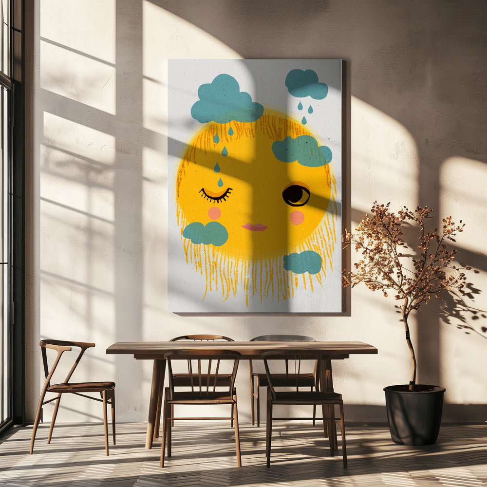 Die gemischten Gefühle der Sonne | Leinwand