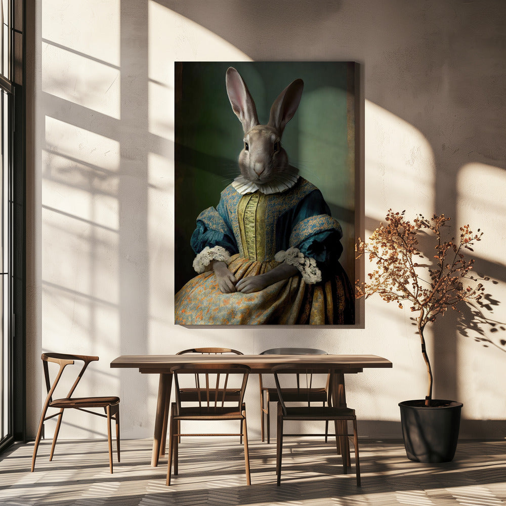 Königliches Hasenportrait | Leinwand