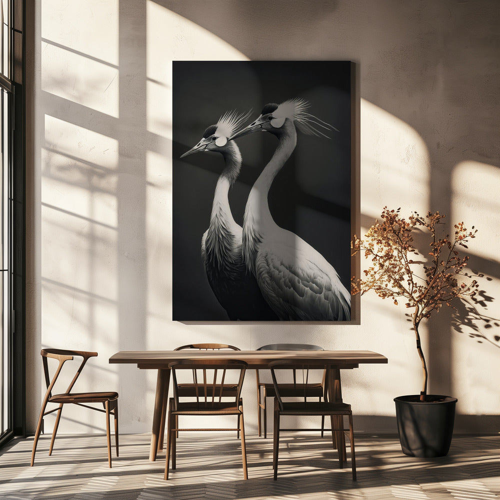 Graceful Cranes Duo | Canvas