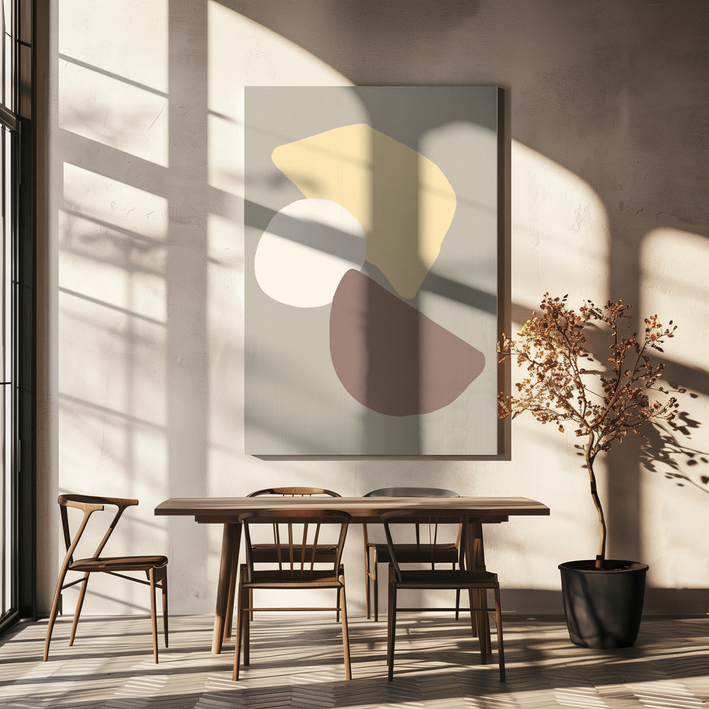 Geometrische Felder Gelb | Leinwand