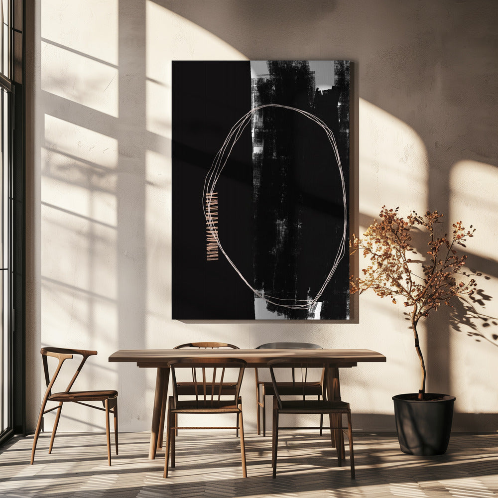 Abstract Black And White Artwork | Canvas