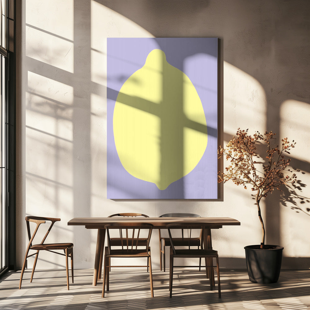 Zitrone auf Lavendel | Leinwand