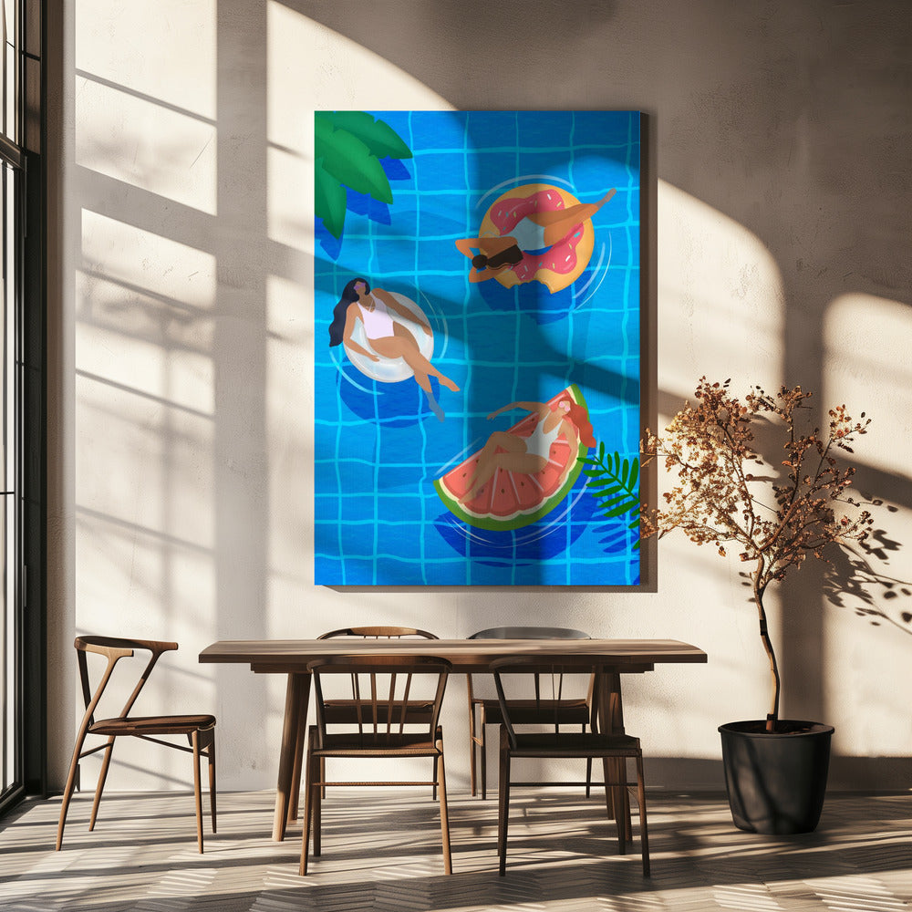 Pool Damen | Leinwand