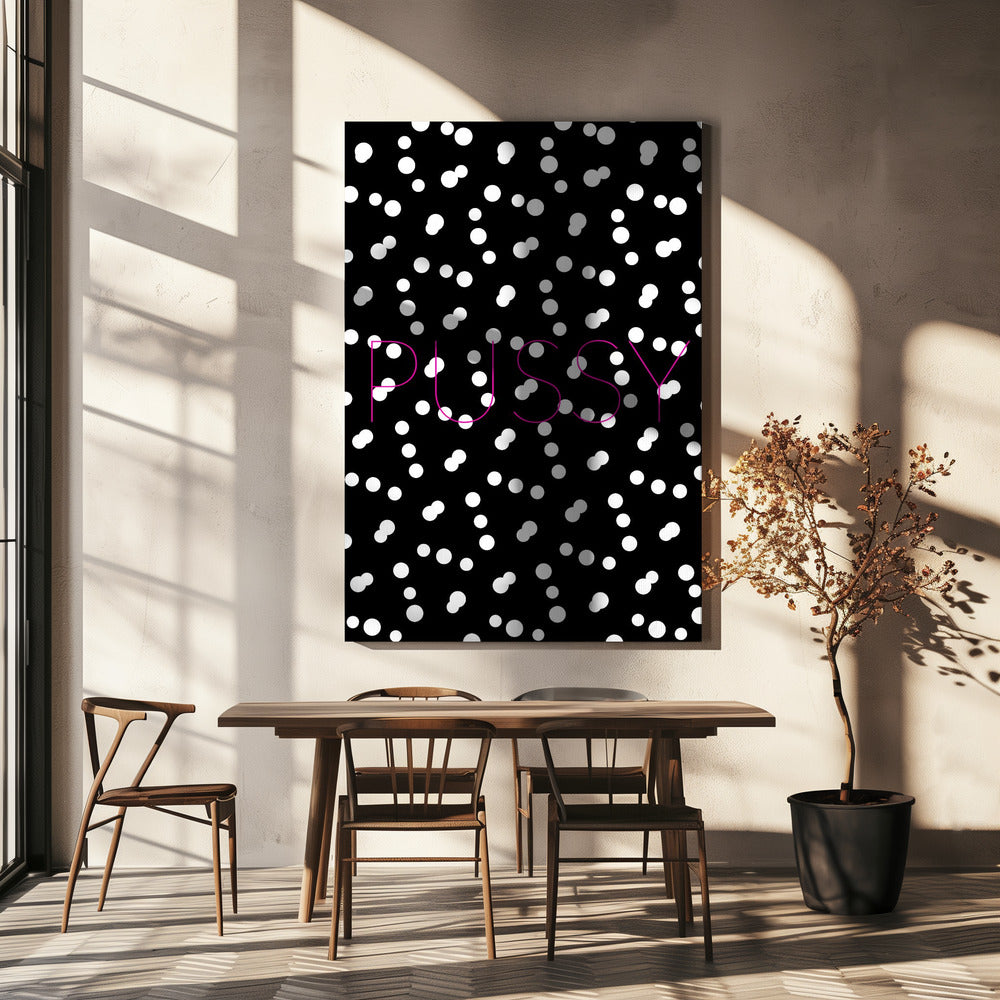 Monochrome Dotscape | Leinwand