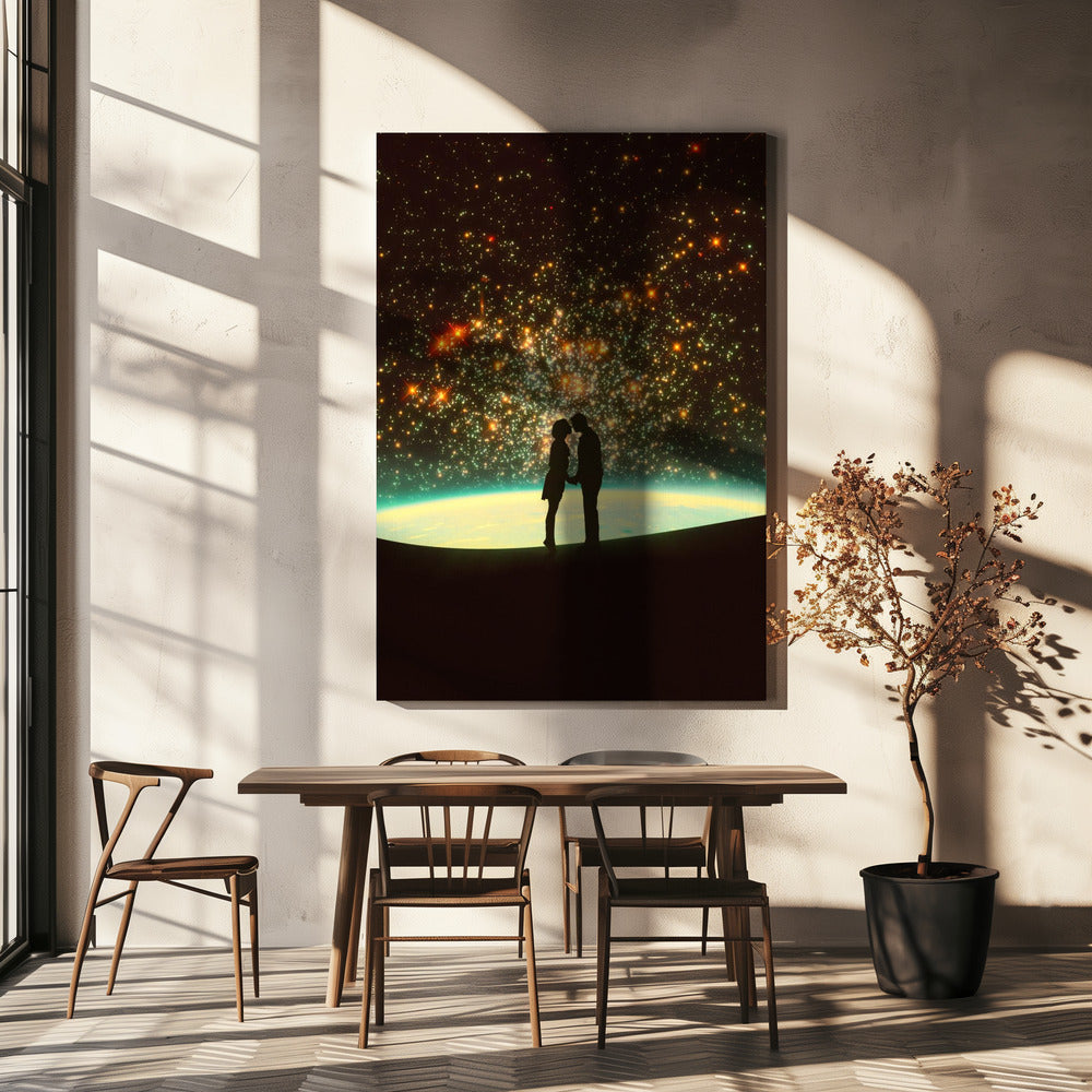 Ein kosmischer Kuss | Leinwand