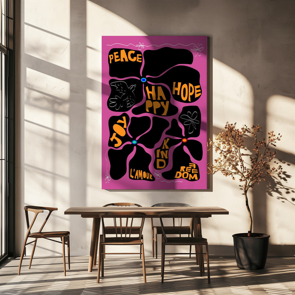Flower of the Time - Purple | Canvas