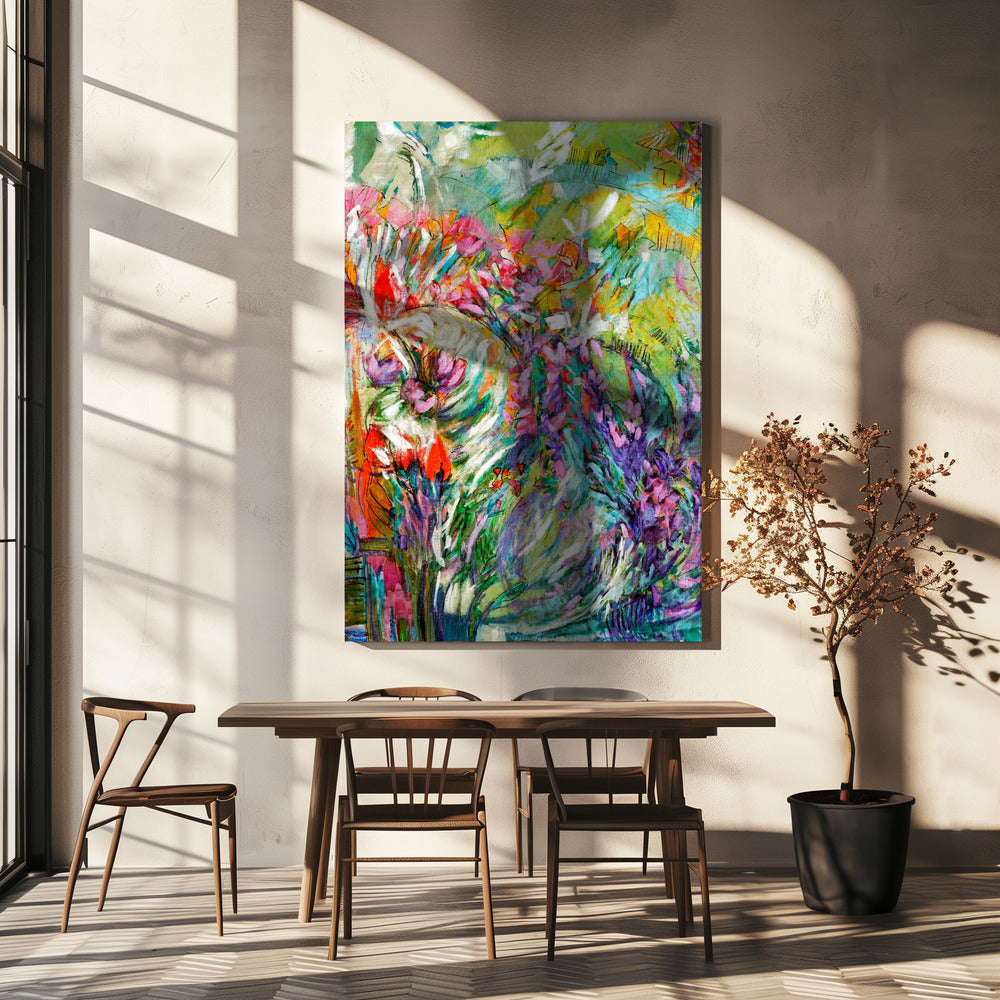 Rosa Blüten Abstrakt | Leinwand