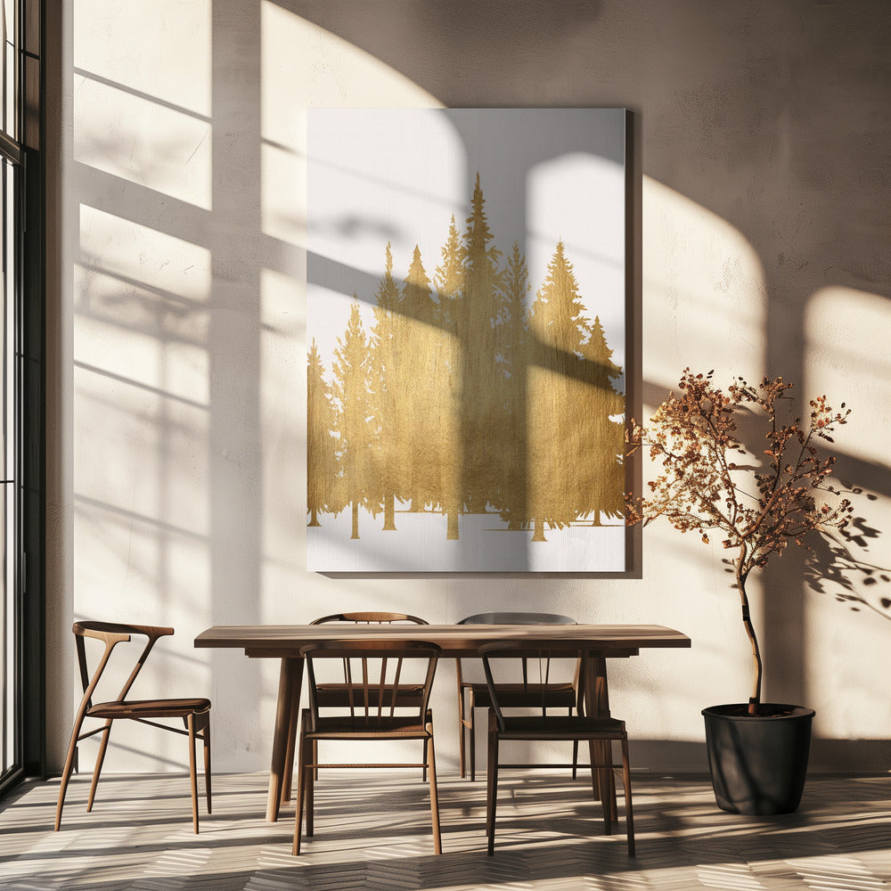Tannenwald (gold) | Leinwand