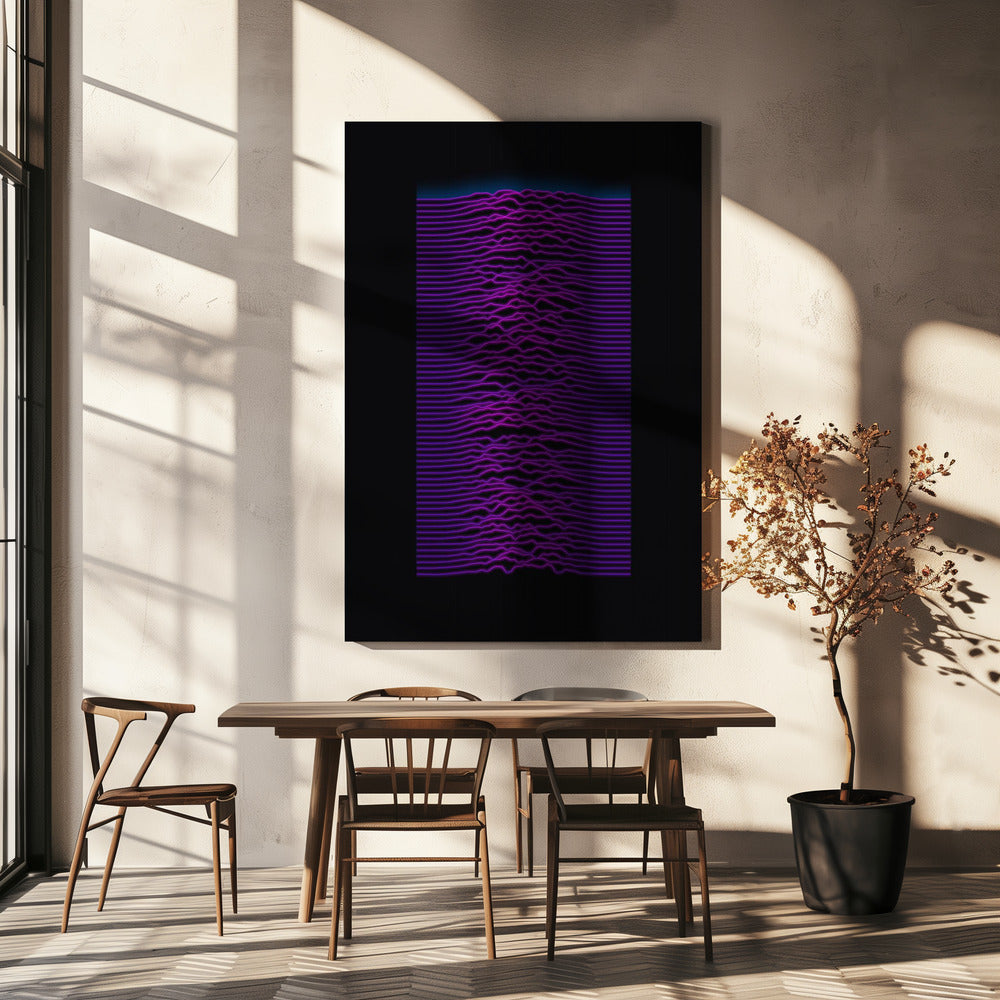 220116 Neon Wellenform | Leinwand