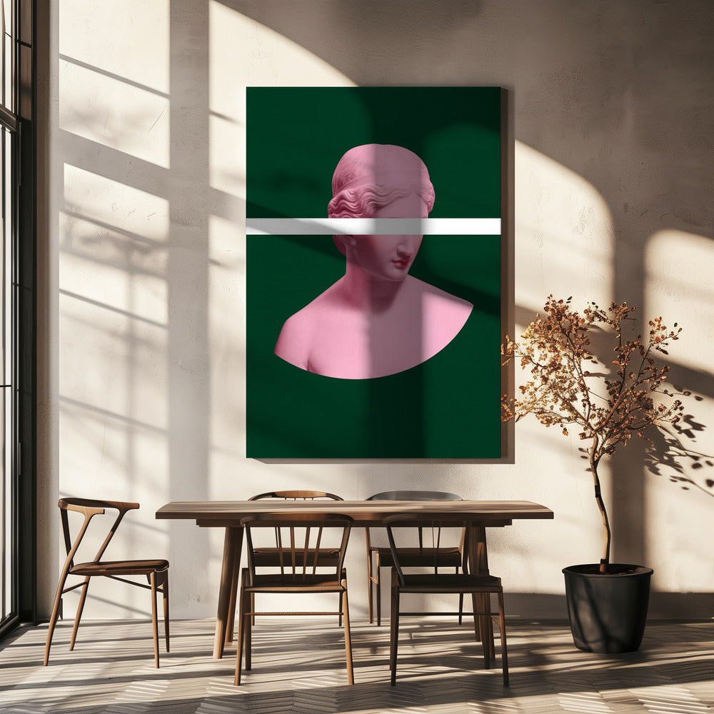 Rosa und grüne Artemis | Leinwand