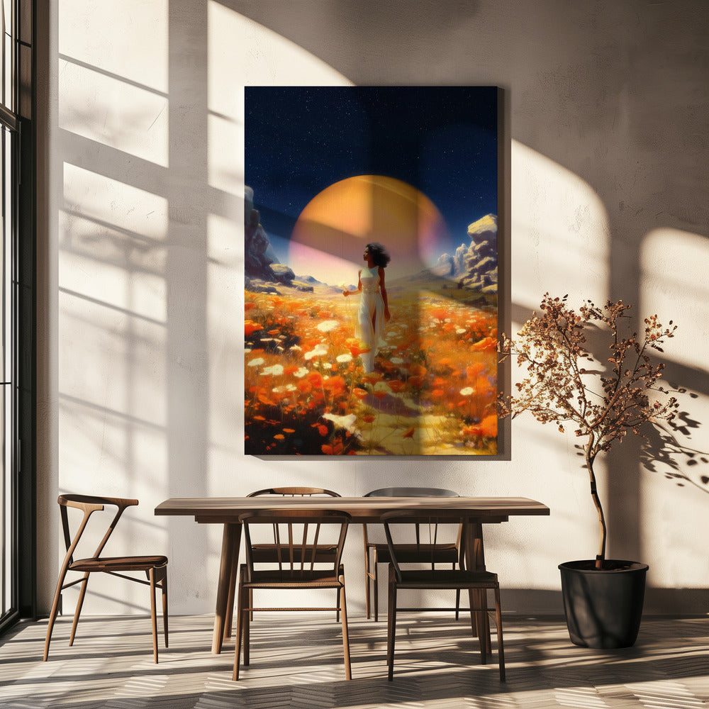 Kosmische Blumenfelder | Leinwand