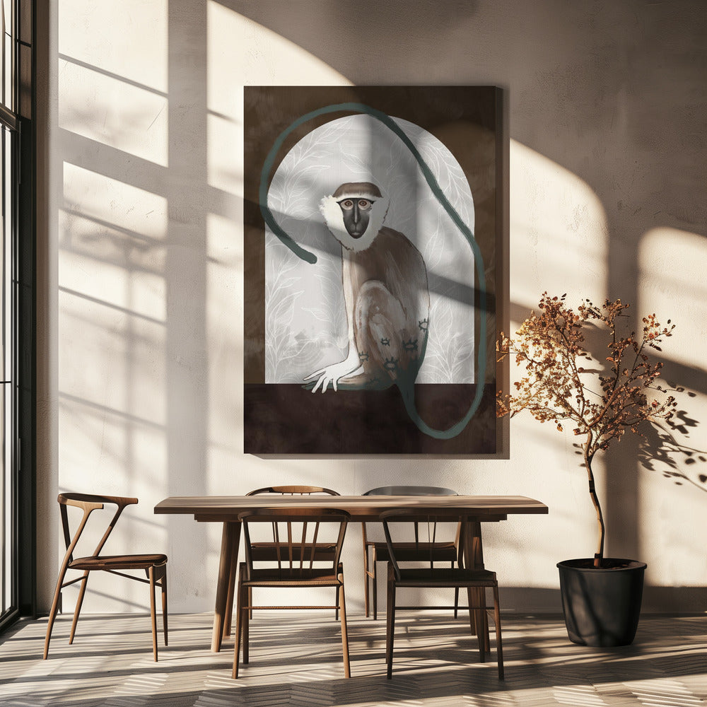Die Grüne Meerkatze | Leinwand