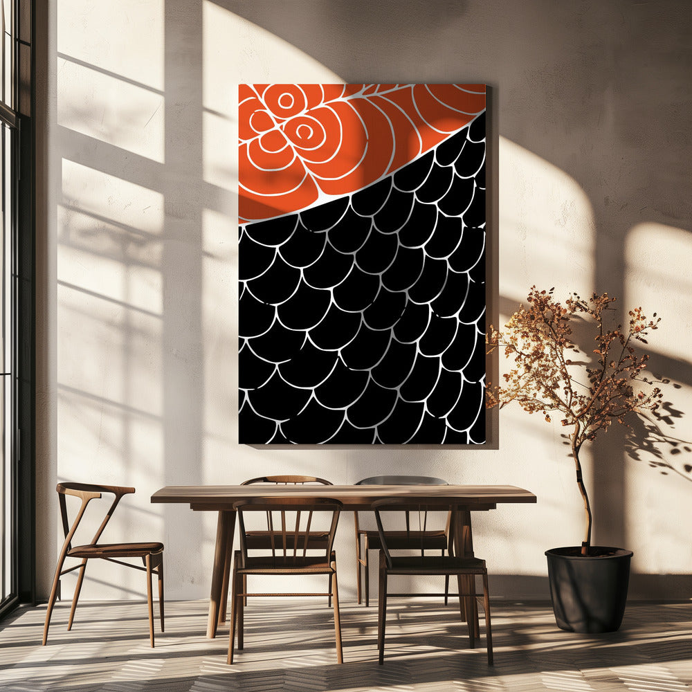 Sashimi Rot und Schwarz | Leinwand