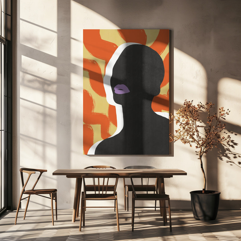 Anonymes Porträt in der Sonne | Leinwand