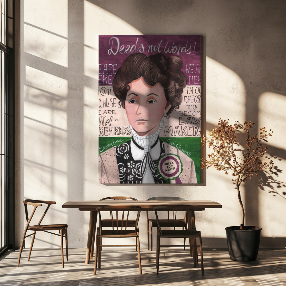 Frauenporträt, Emmeline Pankhurst | Leinwand