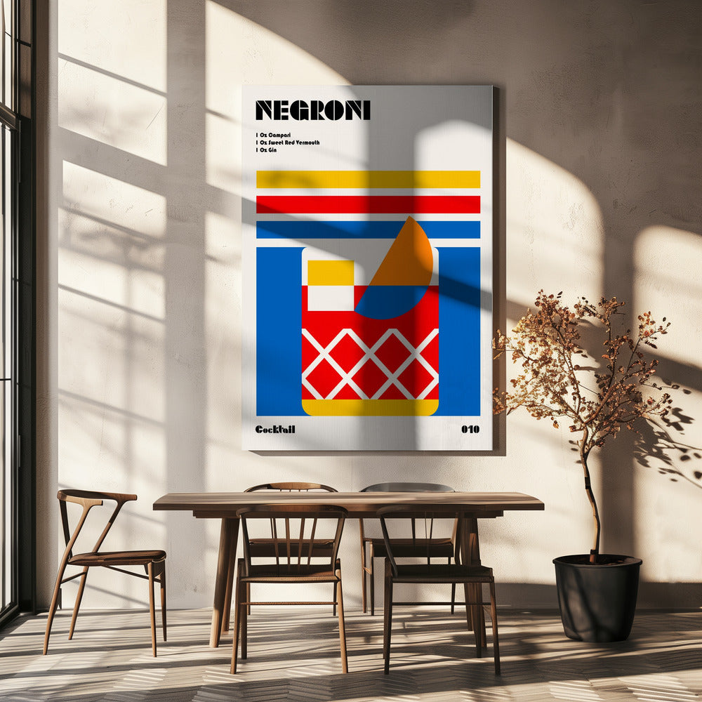 Negroni Bauhaus Cocktail | Leinwand