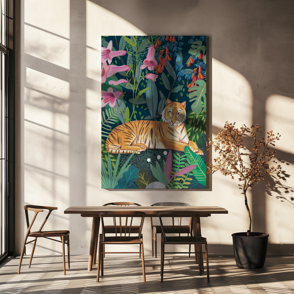 Tiger im Dschungel | Leinwand