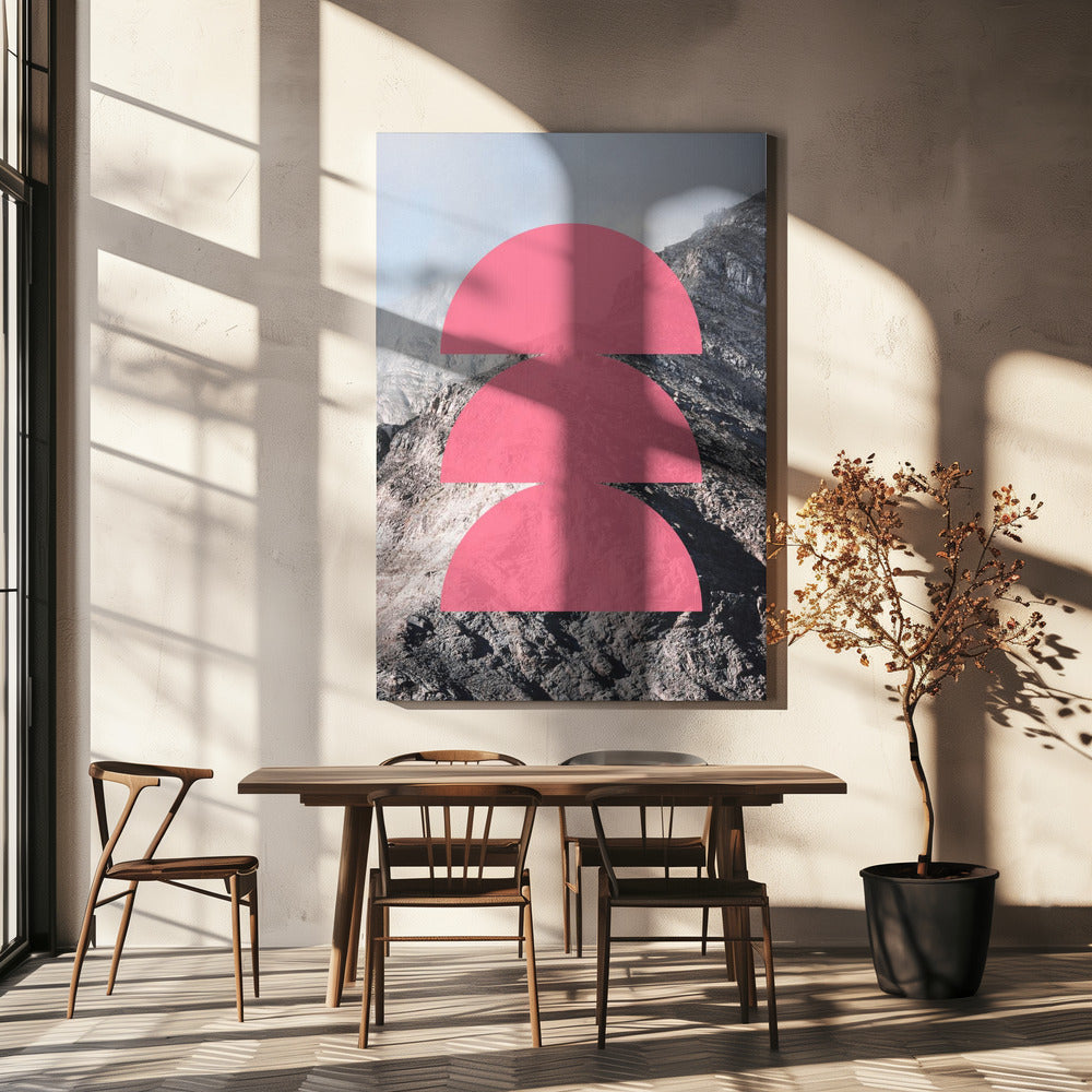 Pink Horizon Layers | Canvas