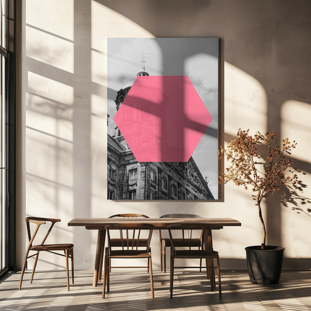 Hexagon Over History | Canvas