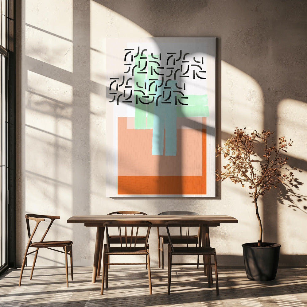 Pastellmuster-Collage 2 | Leinwand