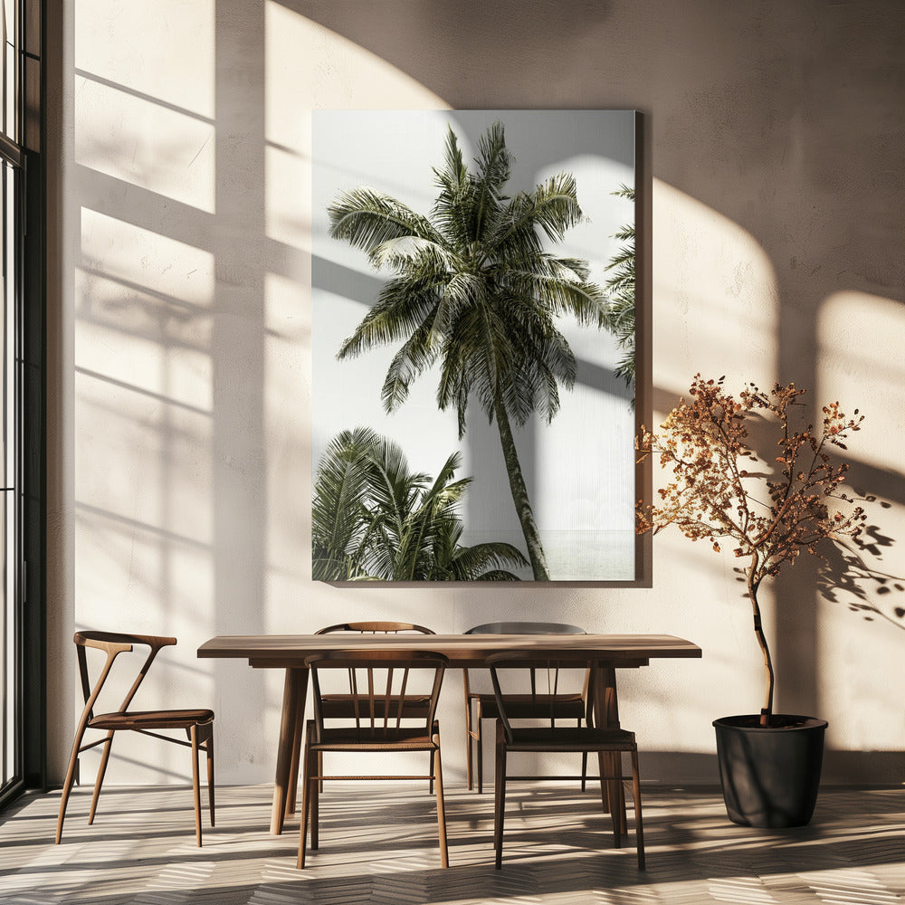 Palmen am Meer | Vintage | Leinwand