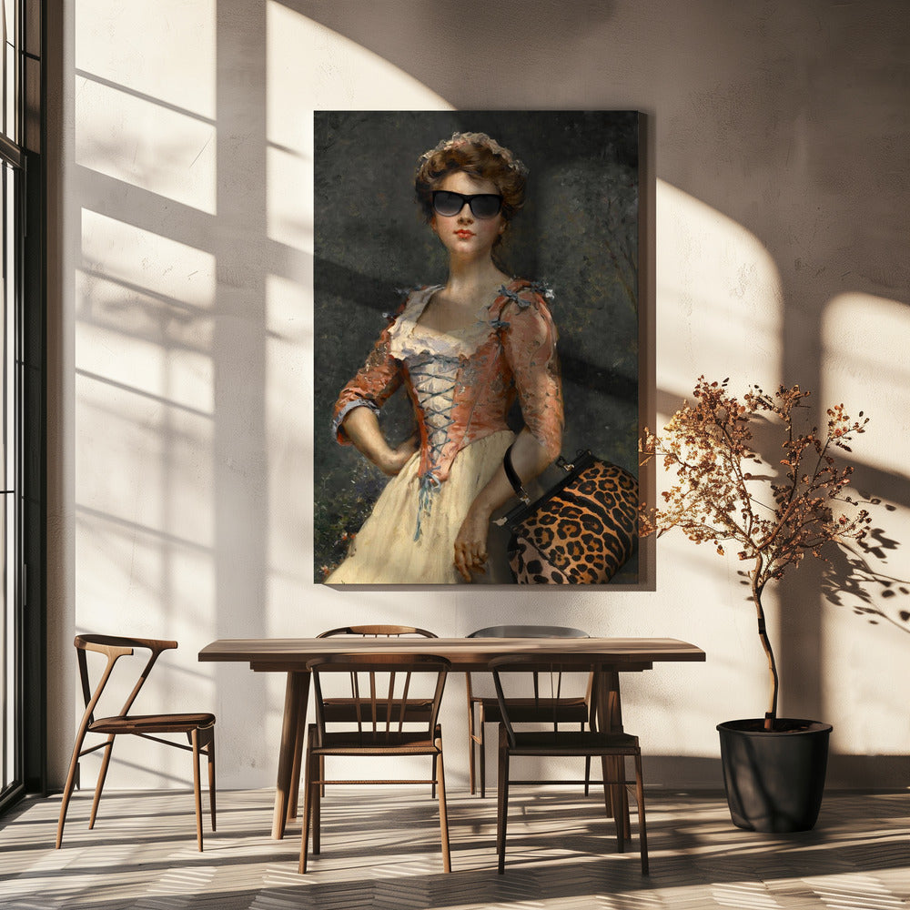 Vintage Chic Mädchen | Leinwand