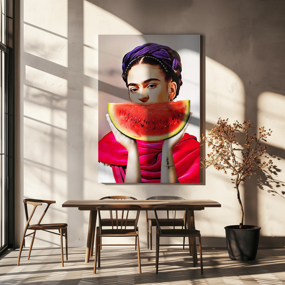 Wassermelonen-Frida | Leinwand