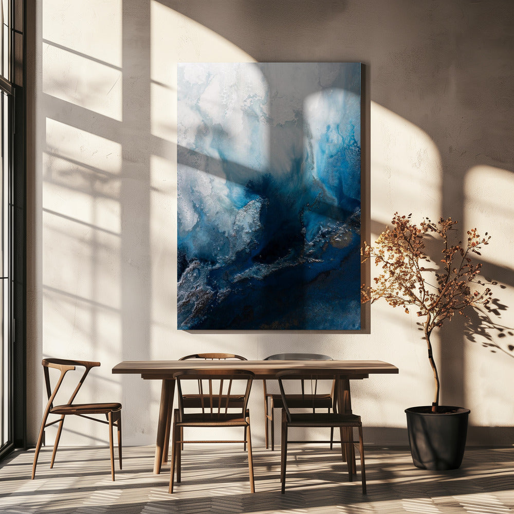 Meereslandschaftsabstraktion - Blaues Wasser | Leinwand
