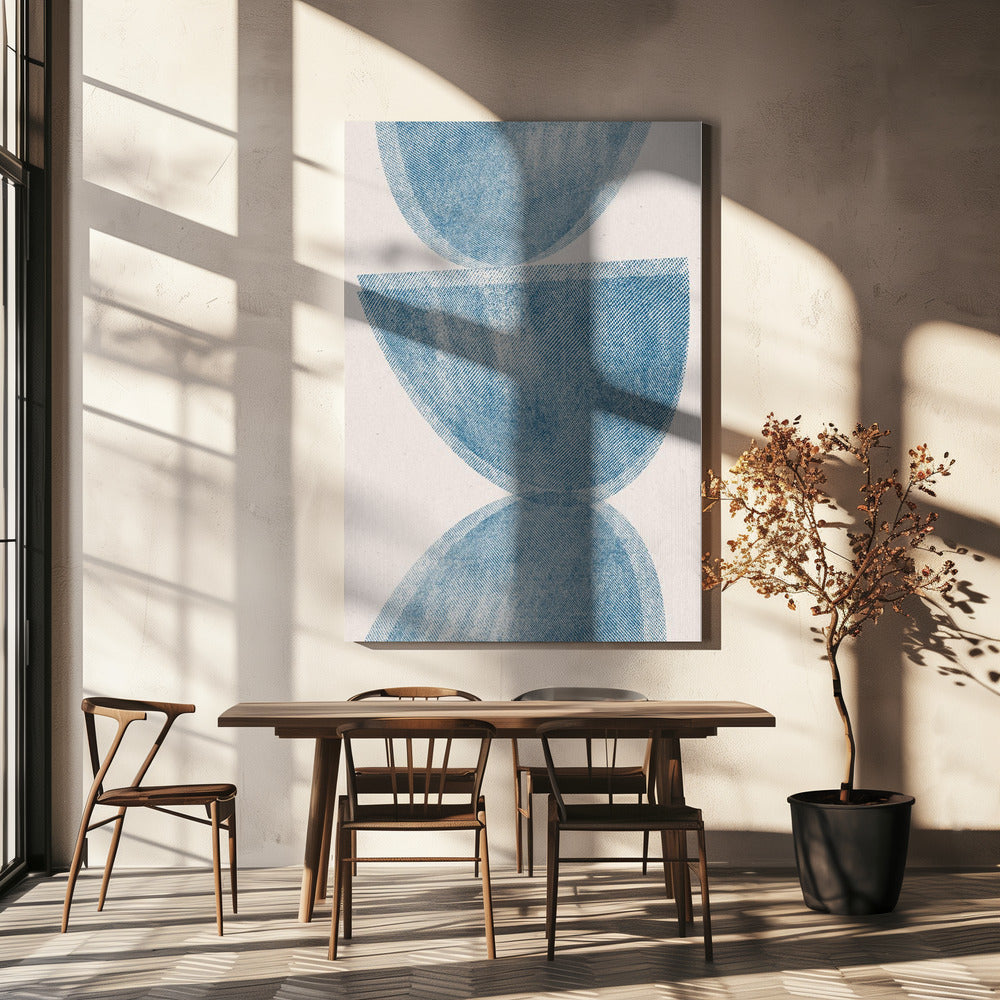 Blaue Kugel Balance | Leinwand
