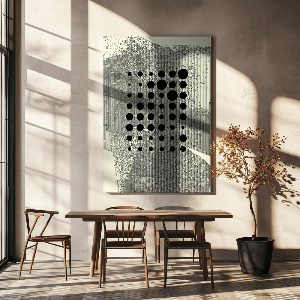 Schwarze geometrische Kreise | Leinwand