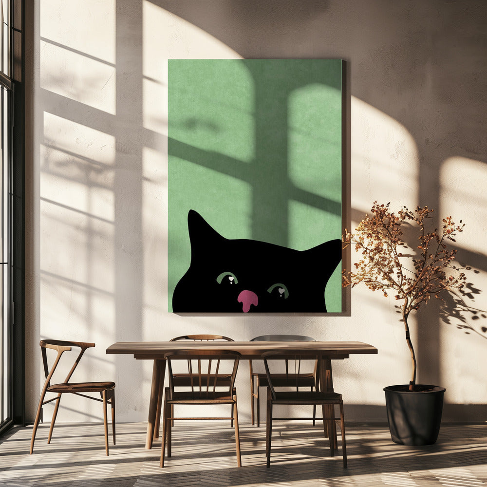 Neugierige Katze | Leinwand
