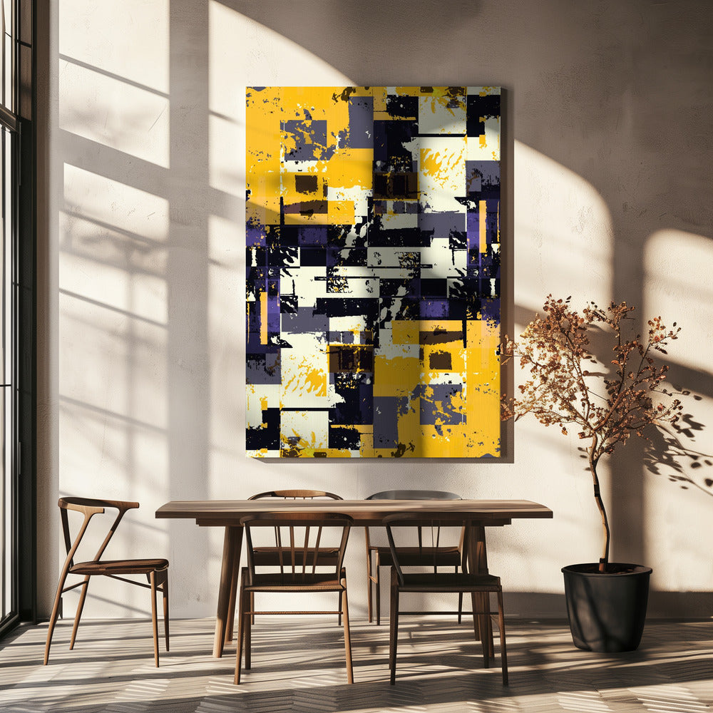 Geometrische Formen und kräftige Farben | Leinwand